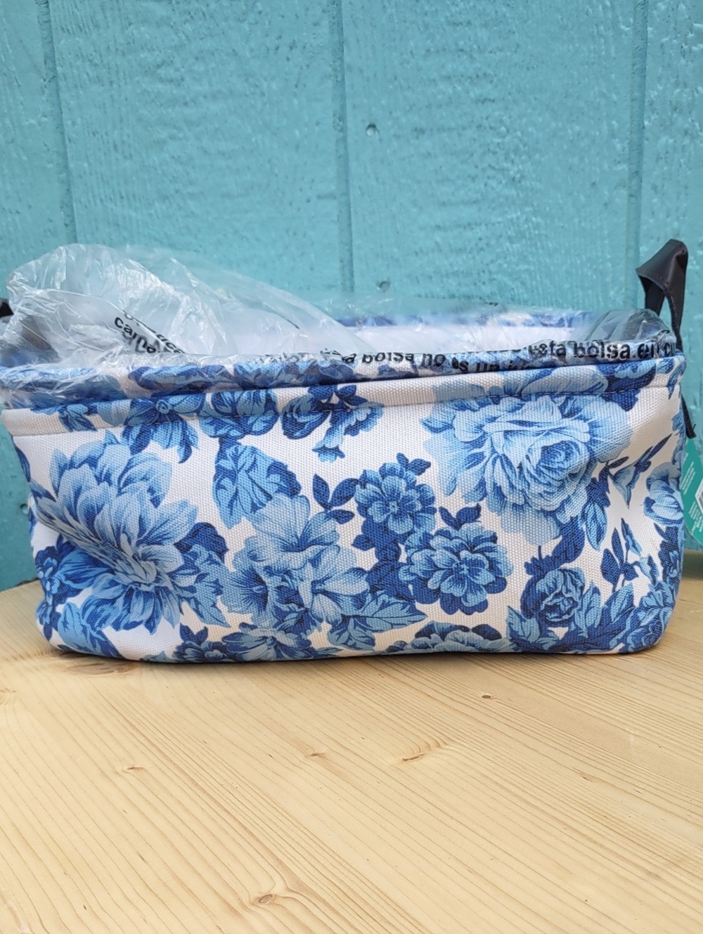 Pioneer Woman Heritage Floral Blue Floral Canvas Basket